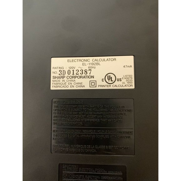 Sharp EL-1192BL Scientific Calculator 2 Color Printing 12 Digit Adding M… - Picture 9 of 9